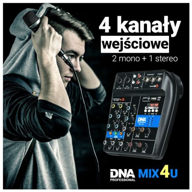 DNA MIX 4U Audio mixer, USB, MP3, Bluetooth - Image 2