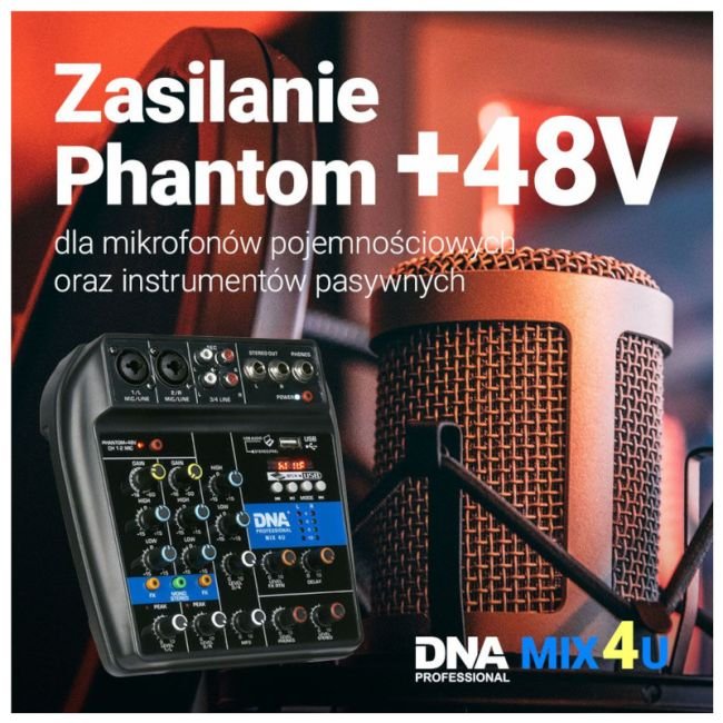 DNA MIX 4U Audio mixer, USB, MP3, Bluetooth - Image 3
