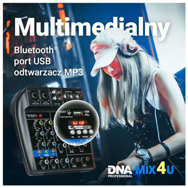 DNA MIX 4U Audio mixer, USB, MP3, Bluetooth - Image 4