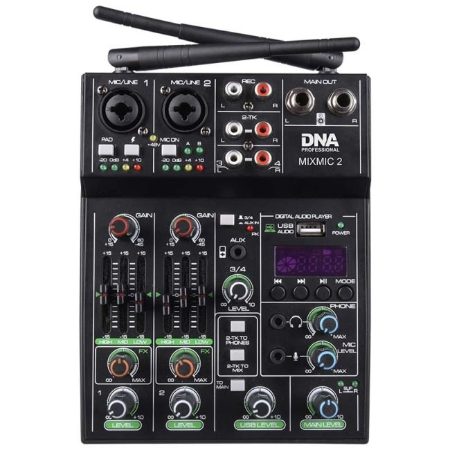 DNA MIXMIC-2 Keverő USB, Bluetooth + 2 Mic - Image 3