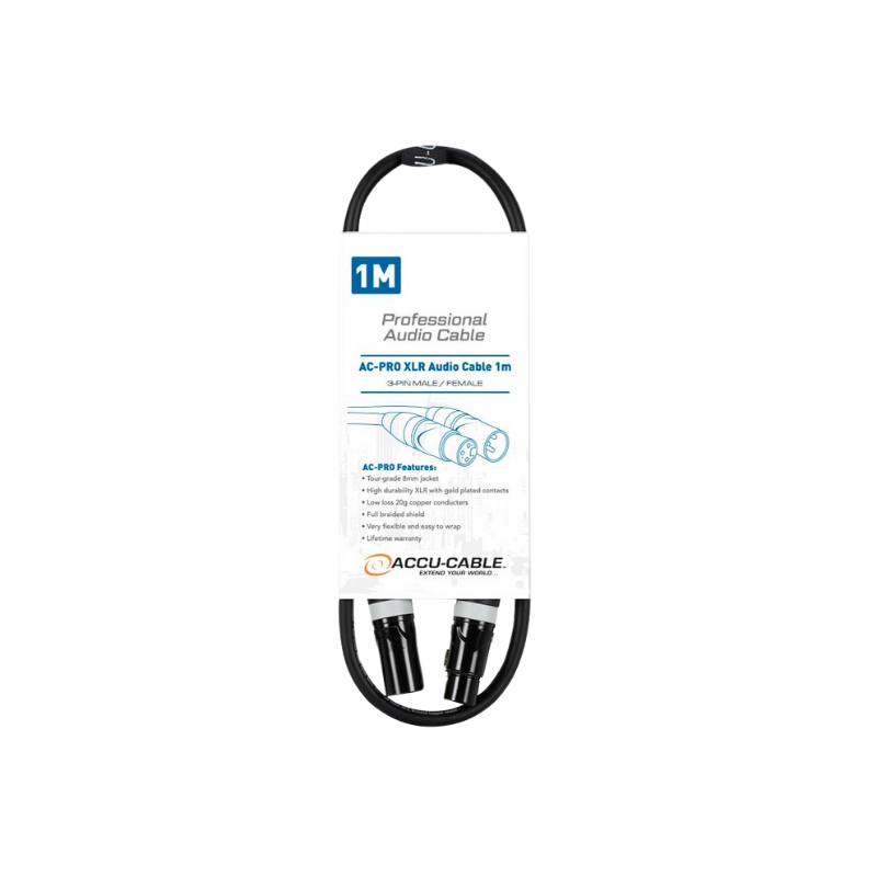 AC-PRO XLR audio cable 1m