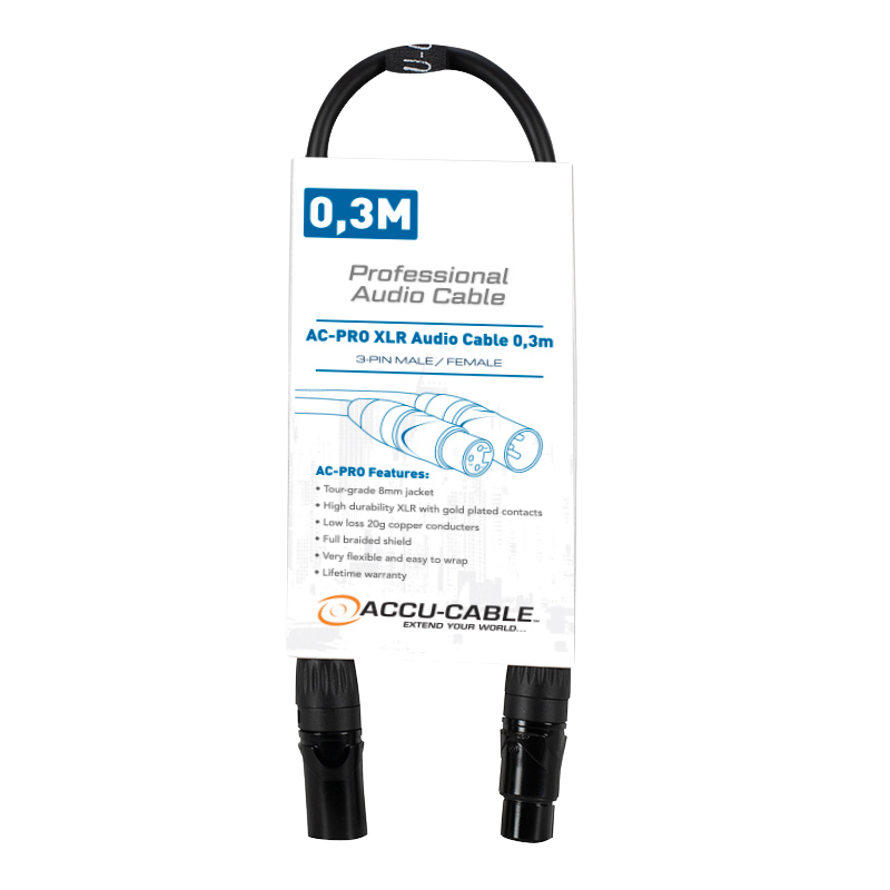 AC-PRO XLR audio cable 0,3m