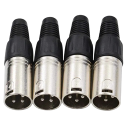 Accu Cable, XLR dugó 3 pin, Male, 4 db
