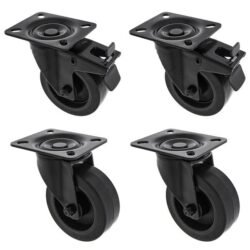 Roadworx Black Wheel 100mm Szett