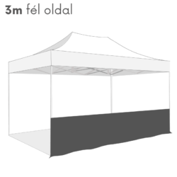 Oldalfal 3m Fél oldal + Tartó rúd