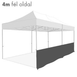 Oldalfal 4m Fél oldal + Tartó rúd