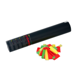 TCM FX - Kézi működtetésű Konfetti Ágyú 28cm - Piros/Zöld/Sárga